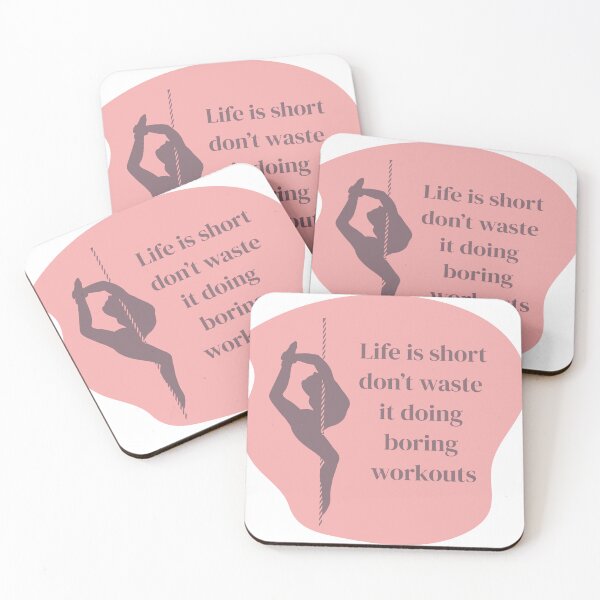 Item preview, Pole dance stickers "life is short, don't waste it doing boring workouts" designed and sold by MarieBlly.