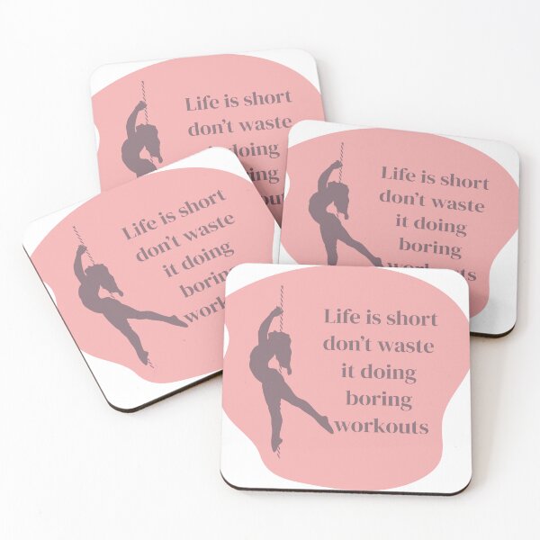 Item preview, Pole dance stickers "life is short, don't waste it doing boring workouts" designed and sold by MarieBlly.