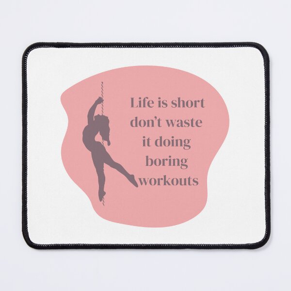 Item preview, Pole dance stickers "life is short, don't waste it doing boring workouts" designed and sold by MarieBlly.