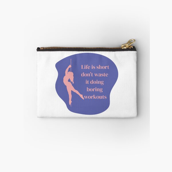 Item preview, Pole dance stickers "life is short, don't waste it doing boring workouts" designed and sold by MarieBlly.