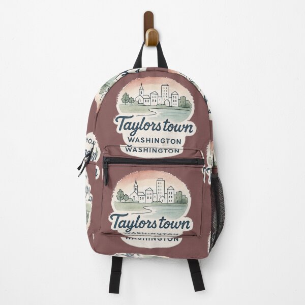 Item preview, Taylors Town Washington Minimalist Watercolor Cityscape Sticker, designed and sold by PaintMeWorld.