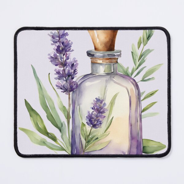 Item preview, Perfume Bottle Watercolor, Lavender Perfume, Perfume, Paris, Purple Flowers, Watercolor, Hydrangea designed and sold by KolorellaS.