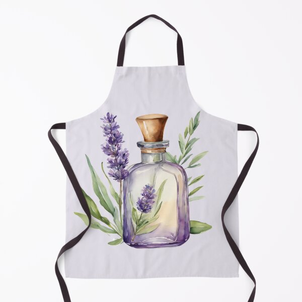 Item preview,  Perfume Bottle Watercolor, Lavender Perfume, Perfume, Paris, Purple Flowers,  Watercolor,  Hydrangea designed and sold by KolorellaS.