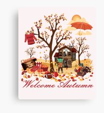 Welcome Autumn - Fall Scenery and Landscape Canvas Print