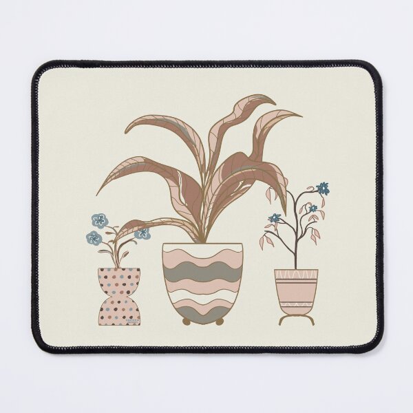 Item preview, Three potted plants - mocha mousse and blue designed and sold by Vaekra.