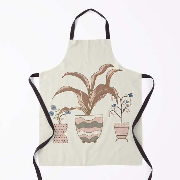 Item preview, Three potted plants - mocha mousse and blue designed and sold by Vaekra.