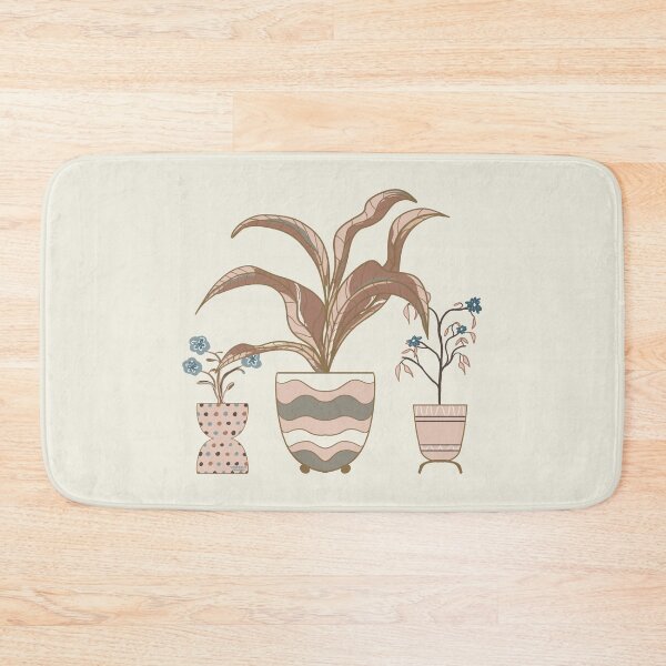 Item preview, Three potted plants - mocha mousse and blue designed and sold by Vaekra.