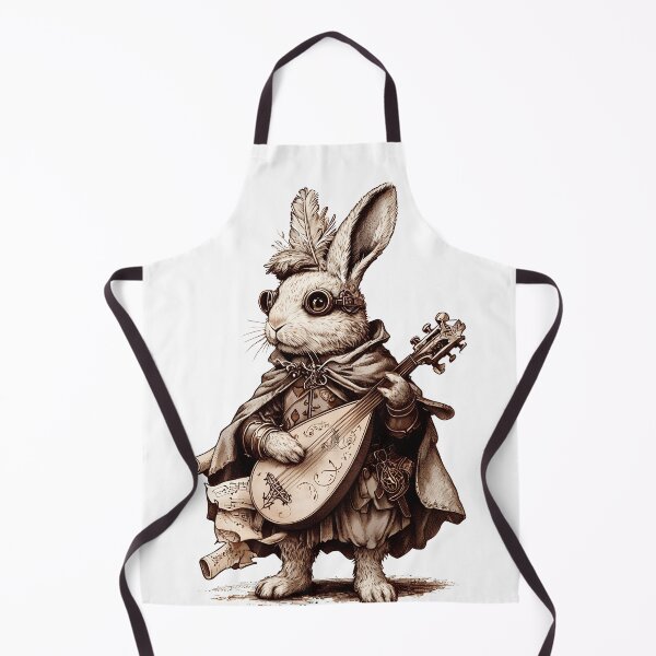 Item preview, Fantasy Bard Rabbit with Lute, Magic Runes & Medieval Cape – Whimsical Music Art designed and sold by Prithbyshop.