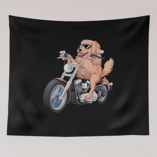 Item preview, Retriever Riding Motorcycle lover designed and sold by splindoershop.