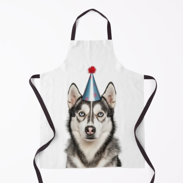 Item preview, Cute Siberian Husky dog with Party Hat Birthday Celebration designed and sold by LazyOwlStore.