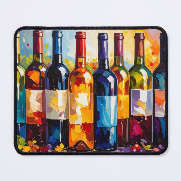 Item preview, Wine Bottles Digital Painting designed and sold by ArtFactoryAI.