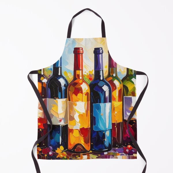 Item preview, Wine Bottles Digital Painting designed and sold by ArtFactoryAI.