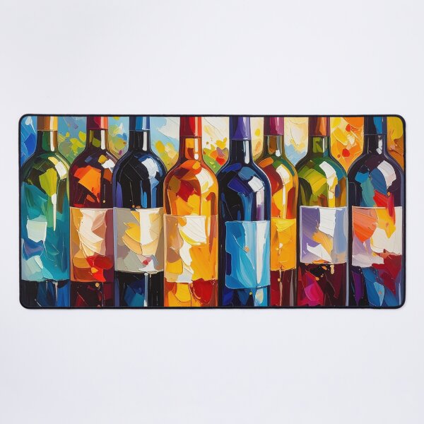 Item preview, Wine Bottles Digital Painting designed and sold by ArtFactoryAI.