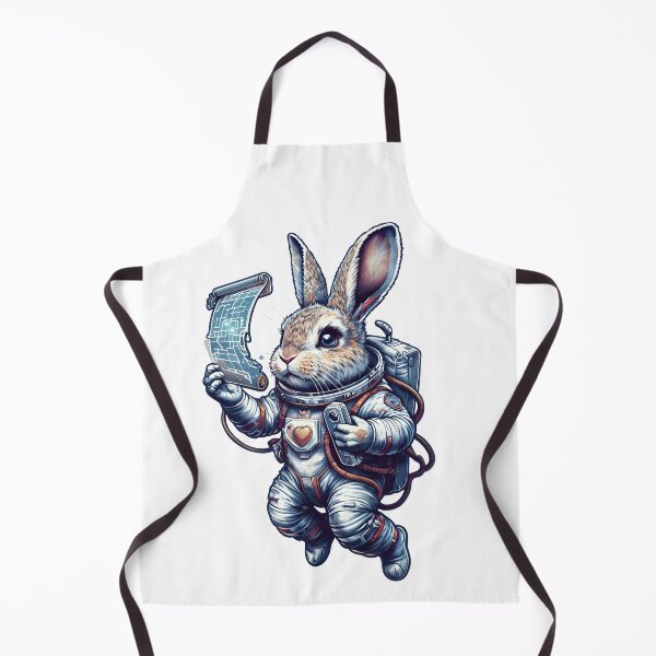 Item preview, Astronaut White Rabbit Messenger in Space with Hologram Scroll & Heart Patches designed and sold by Prithbyshop.