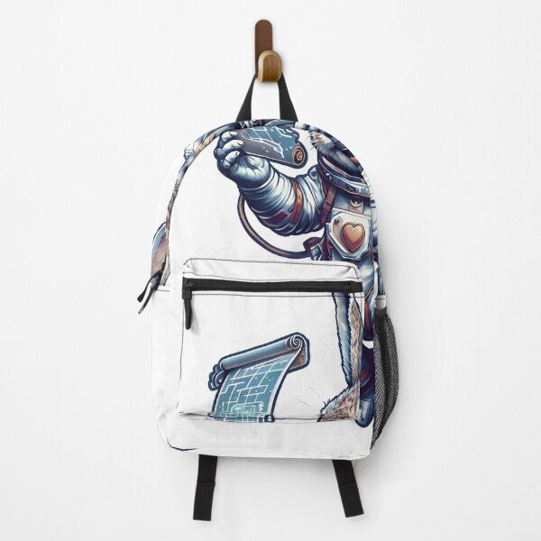 Item preview, Astronaut White Rabbit Messenger in Space with Hologram Scroll & Heart Patches designed and sold by Prithbyshop.