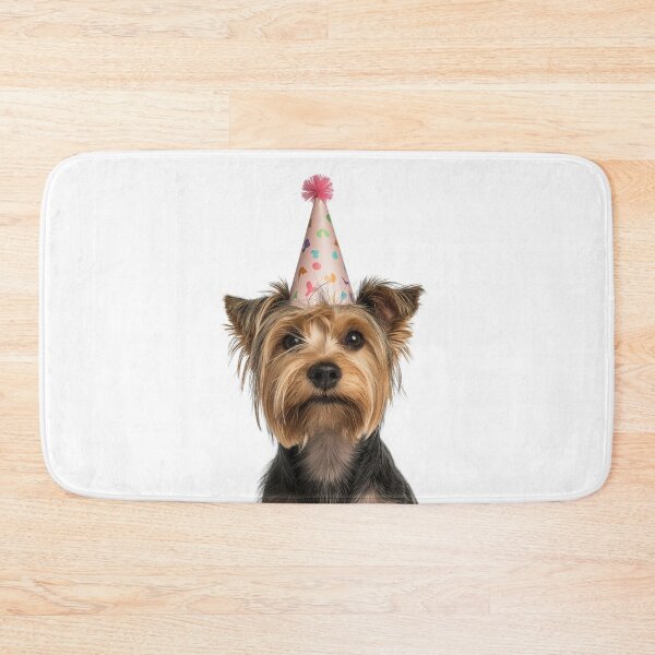 Item preview, Cute Silky Terrier dog with Party Hat Birthday Celebration designed and sold by LazyOwlStore.