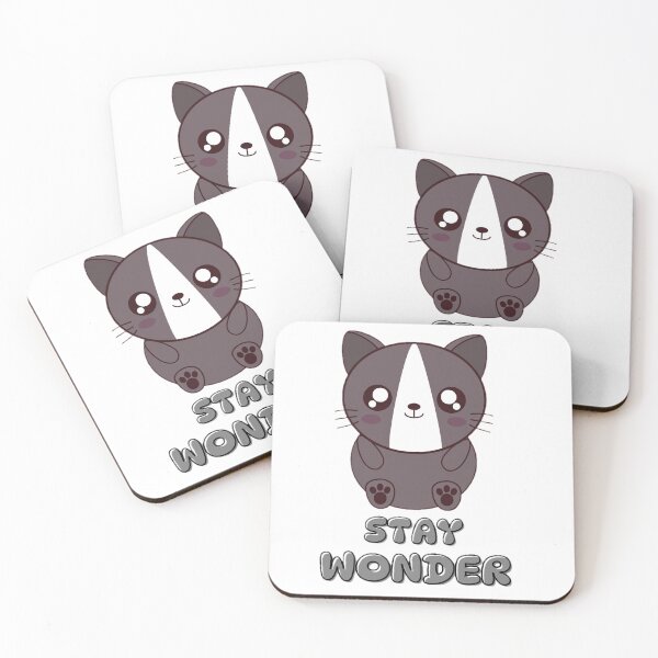 Item preview, Stay Wonder Cute Cat Cartoon Sticker designed and sold by IndianShopper.