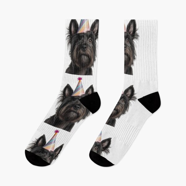 Item preview, Cute Skye Terrier dog with Party Hat Birthday Celebration designed and sold by LazyOwlStore.