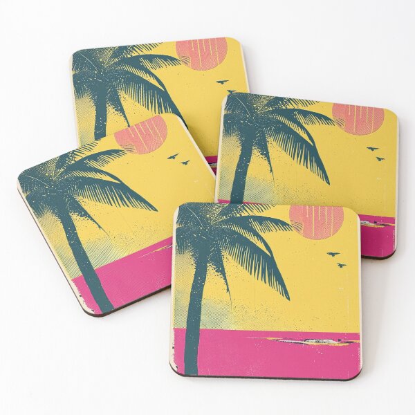 Item preview, Summer Vibes, Risograph Halftone Palm Trees 1 designed and sold by SparroCreative.