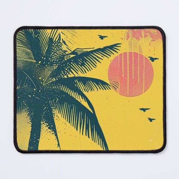 Item preview, Summer Vibes, Risograph Halftone Palm Trees 1 designed and sold by SparroCreative.