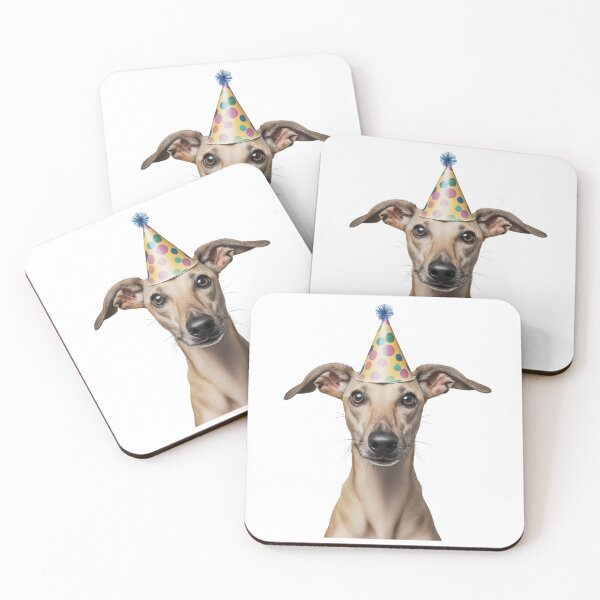Item preview, Cute Sloughi dog with Party Hat Birthday Celebration designed and sold by LazyOwlStore.
