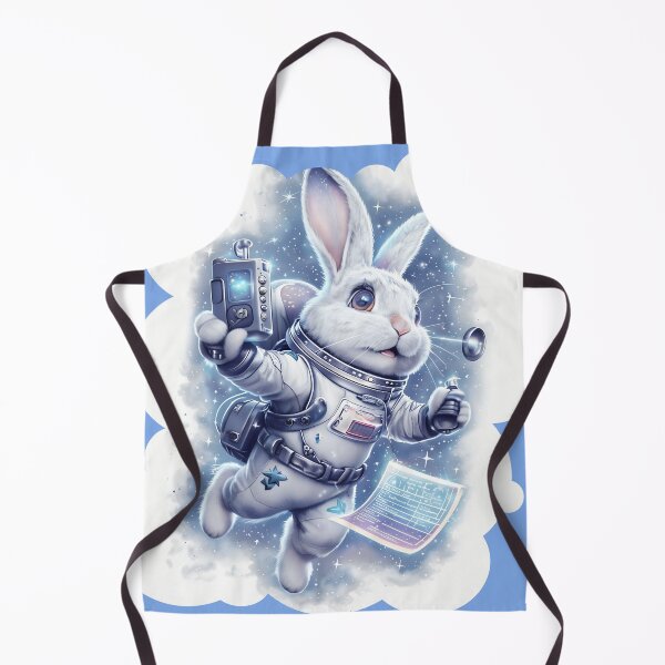 Item preview, White Rabbit Astronaut Messenger with Hologram Scroll & Heart Space Patches designed and sold by Prithbyshop.