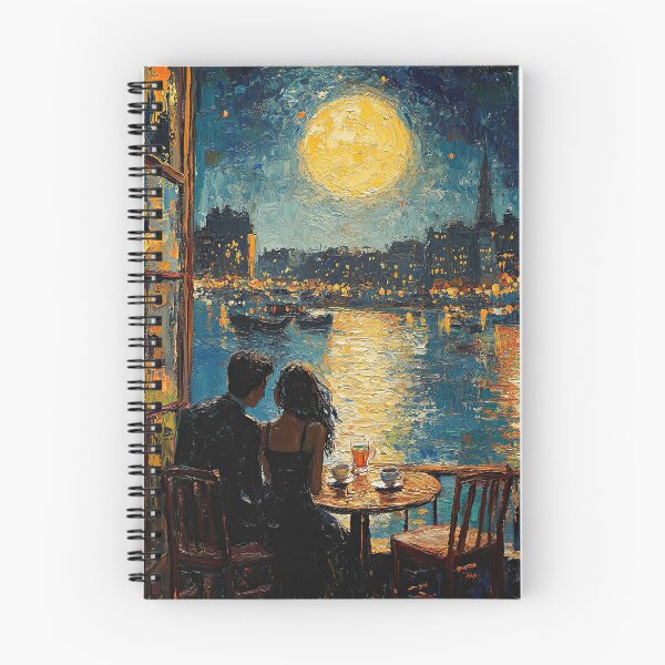 Item preview, Romantic couple at Café by starry night designed and sold by Erika Kaisersot.
