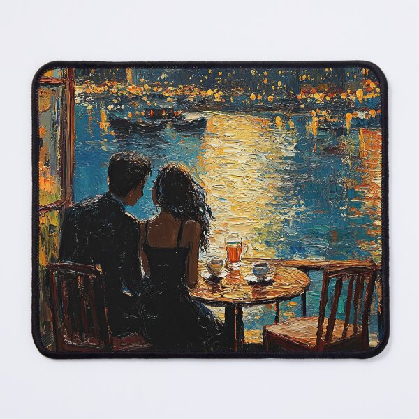 Item preview, Romantic couple at Café by starry night designed and sold by Erika Kaisersot.