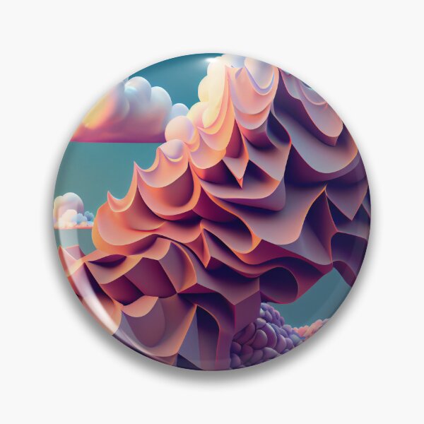 Item preview, Pastel Cloud Mountain: Abstract Dreamscape designed and sold by ShadowAndSlate.