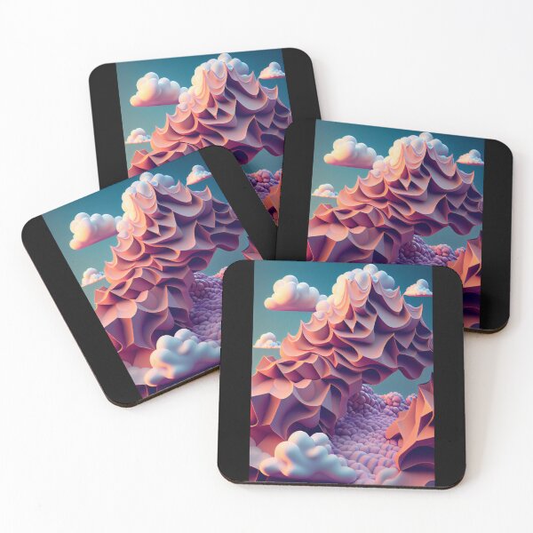 Item preview, Pastel Cloud Mountain: Abstract Dreamscape designed and sold by ShadowAndSlate.