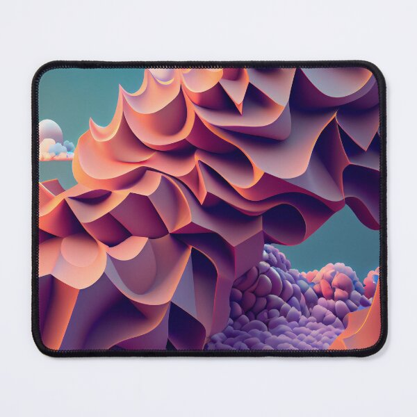 Item preview, Pastel Cloud Mountain: Abstract Dreamscape designed and sold by ShadowAndSlate.