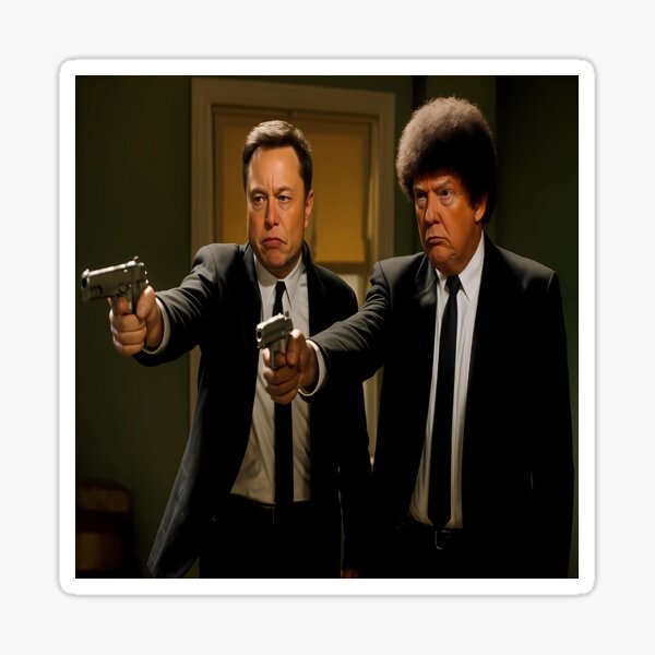 Item preview, Elon Musk Donald Trump Lustiges politisches Meme designed and sold by SickersFun.