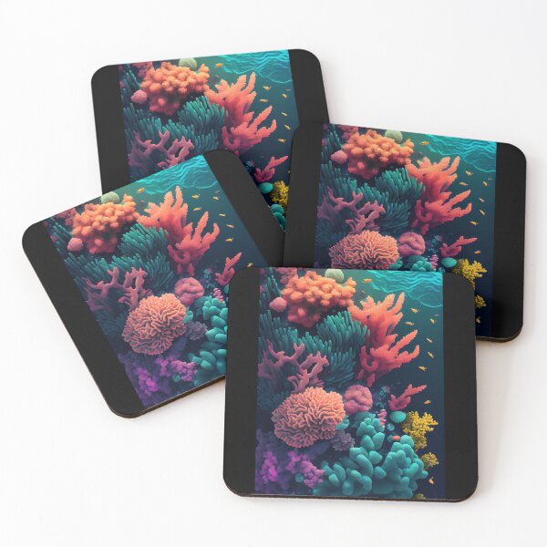 Item preview, Vibrating Reef: Abstract Coral Garden designed and sold by ShadowAndSlate.