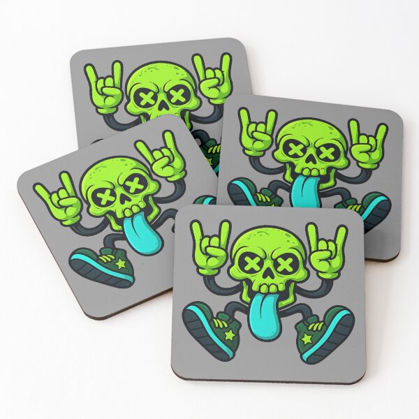 Item preview, Neon Skull Mascot | Cartoon Punk Vibes designed and sold by MarCinu Art.