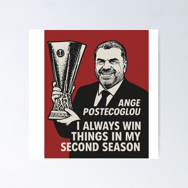 Item preview, Ange Postecoglou "Second Season Winner" designed and sold by Artistic-shop230.