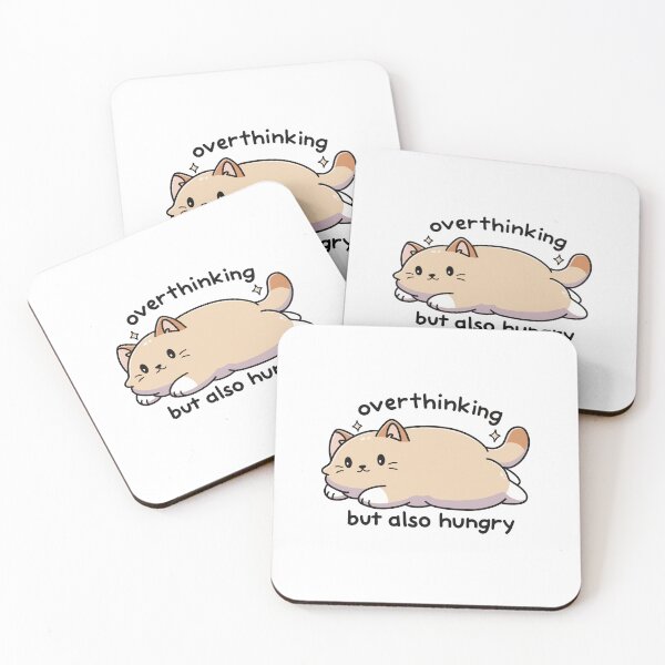 Item preview, Cute Chubby Cat Overthinking designed and sold by CraftachicDsgn.