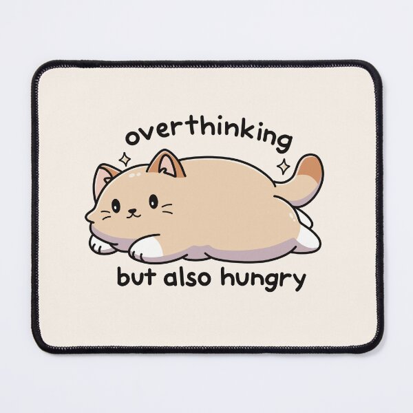 Item preview, Cute Chubby Cat Overthinking designed and sold by CraftachicDsgn.