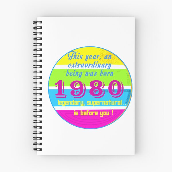 Item preview, Cumpleaños 1980 en un círculo con colores de los 80 designed and sold by fifou96.