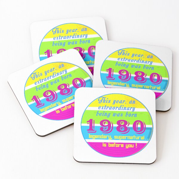 Item preview, Birthday 1980 in a circle with 80s colors designed and sold by fifou96.