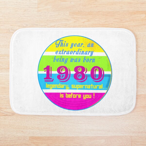 Item preview, Birthday 1980 in a circle with 80s colors designed and sold by fifou96.