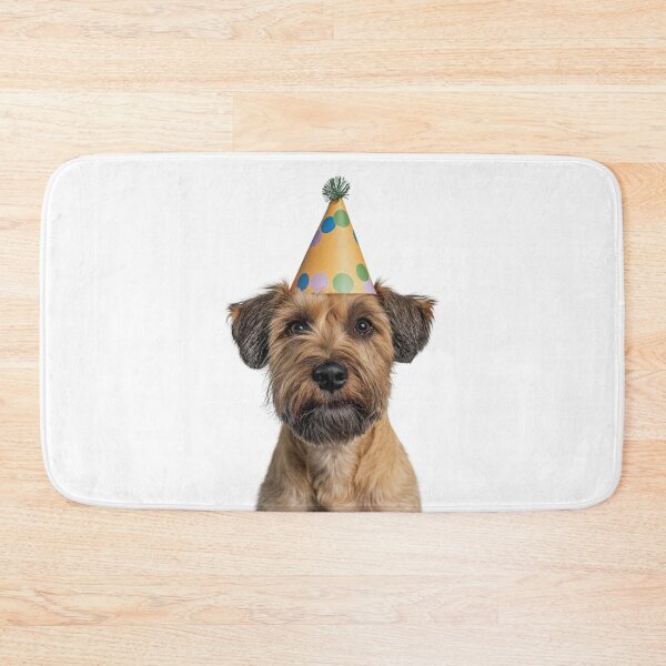 Item preview, Cute Soft Coated Wheaten Terrier dog with Party Hat Birthday Celebration designed and sold by LazyOwlStore.