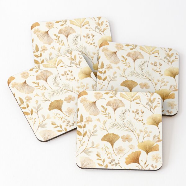 Item preview, Luxury White and Gold Botanical Seamless Pattern – Elegant Floral Line Art for Home, Gifts, and Fashion designed and sold by AnnaAdum.
