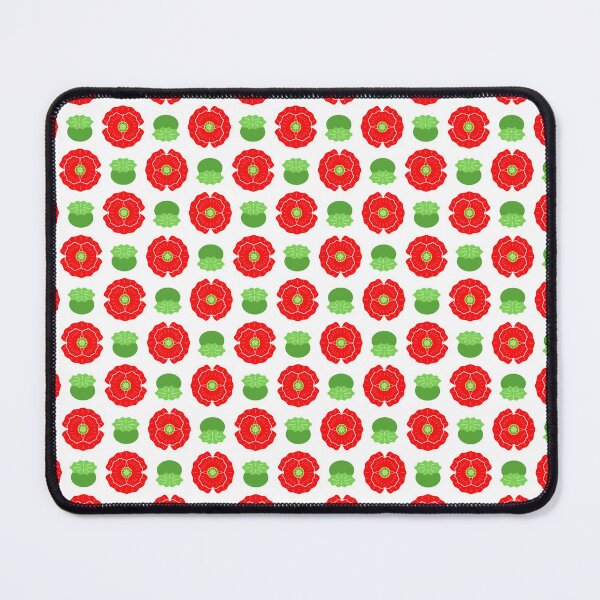 Item preview, August 1st Birth Flower Red Papaver Pattern designed and sold by birthflower.