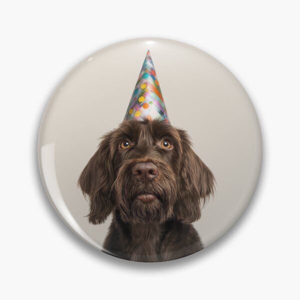 Item preview, Cute Spinone Italiano dog with Party Hat Birthday Celebration designed and sold by LazyOwlStore.