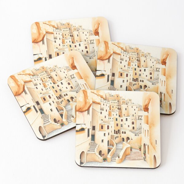 Item preview, Matera’s Sassi Cave Dwellings: Ancient Homes in Pale Stone Cliffs designed and sold by LSVart.