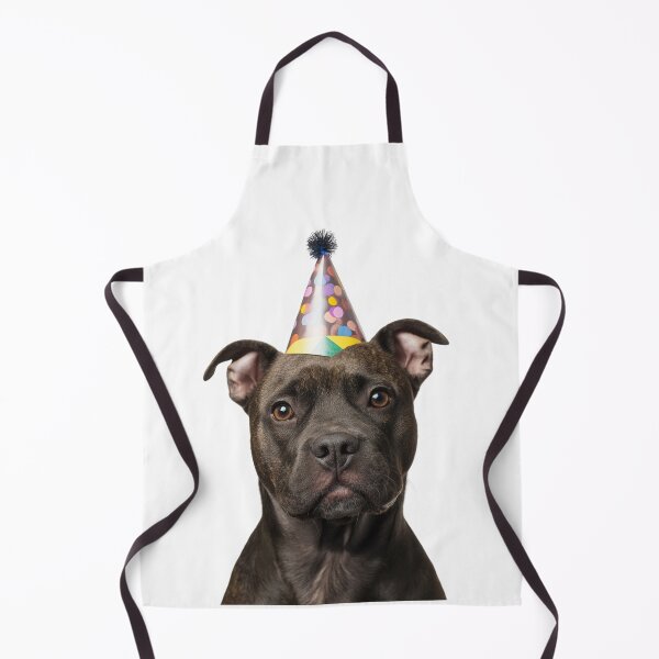 Item preview, Cute Staffordshire Bull Terrier dog with Party Hat Birthday Celebration designed and sold by LazyOwlStore.