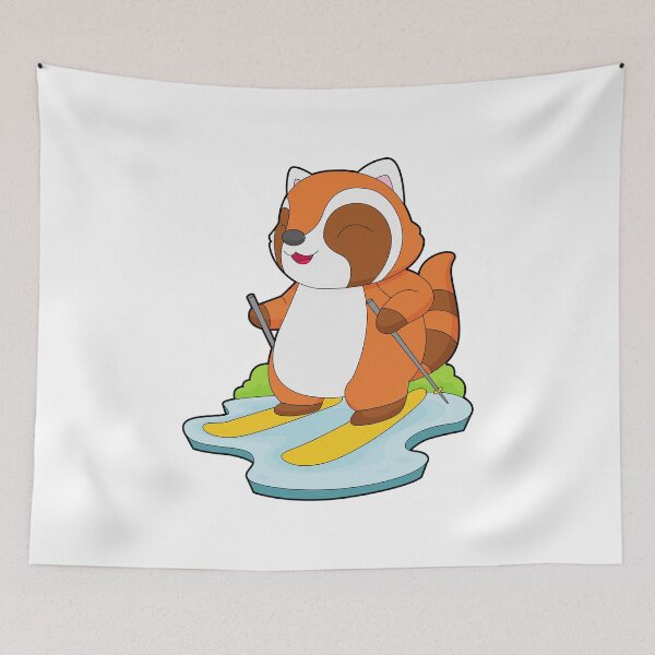 Item preview, Red Panda Skier Ski designed and sold by Snabdesign84.
