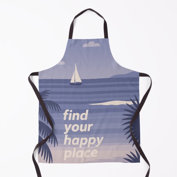 Artikelvorschau, Find Your Happy Place – Tropical Beach Quote entworfen und verkauft von Bernd Friese.