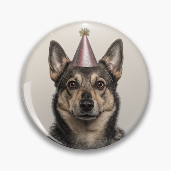 Item preview, Cute Swedish Vallhund dog with Party Hat Birthday Celebration designed and sold by LazyOwlStore.