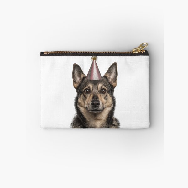 Item preview, Cute Swedish Vallhund dog with Party Hat Birthday Celebration designed and sold by LazyOwlStore.